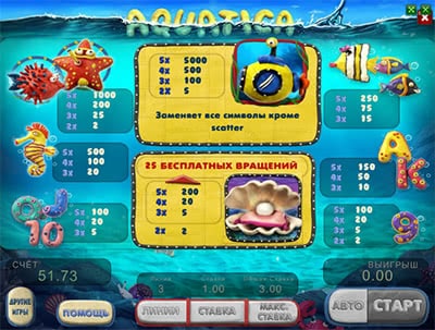 Играть в автомат Aquatica